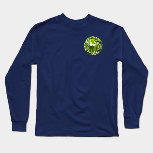 Small Cat on Green Long Sleeve T-Shirt